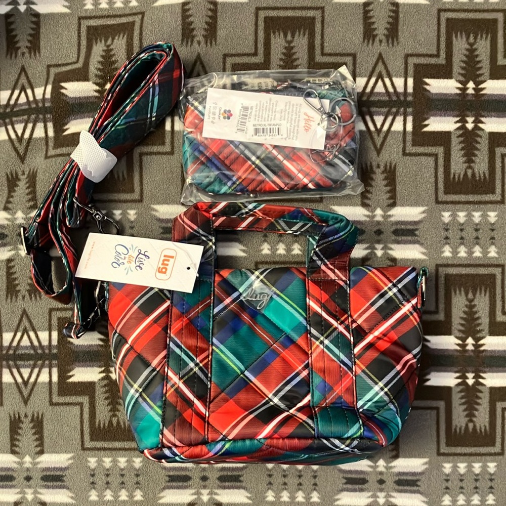 BNWT Lug Tartan Plaid Bundle (dory mini + metro XL)